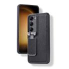 For Samsung Galaxy S23 5G Lens Flip Cover All-inclusive Phone Case with Holder(Black) - 1