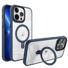 For iPhone 13 Pro Shield Armor MagSafe Holder Phone Case(Royal Blue) - 1