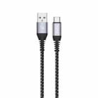 TOTU CB-5-T 25W USB to USB-C/Type-C Data Cable, Length: 1m(Grey) - 1
