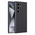 For Samsung Galaxy S24 Ultra 5G GKK Metal Paint Skin Feel Leather Full Coverage Phone Case(Black) - 1