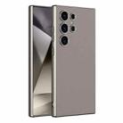 For Samsung Galaxy S24 Ultra 5G GKK Metal Paint Skin Feel Leather Full Coverage Phone Case(Grey) - 1