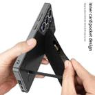 For Samsung Galaxy S25 Ultra 5G GKK Rotor Bracket Recessed Card Bag Full Coverage Phone Case(Purple) - 3