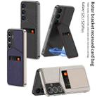 For Samsung Galaxy S25 5G GKK Rotor Bracket Recessed Card Bag Full Coverage Phone Case(Black) - 2