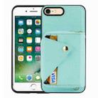 For iPhone SE 2022 / SE 2020 Crossbody Zipper Card Bag RFID Anti-theft Phone Case(Mint Green) - 1
