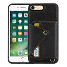 For iPhone SE 2022 / SE 2020 Crossbody Zipper Card Bag RFID Anti-theft Phone Case(Black) - 1