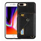 For iPhone 8 Plus / 7 Plus Crossbody Zipper Card Bag RFID Anti-theft Phone Case(Black) - 1