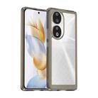 For Honor 90 Colorful Series Acrylic Hybrid TPU Phone Case(Transparent Grey) - 1