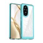 For Honor 200 Colorful Series Acrylic Hybrid TPU Phone Case(Transparent Blue) - 1