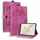 For Honor Pad 9 Cartoon Sakura Cat Embossed Leather Tablet Case(Rose Red) - 1