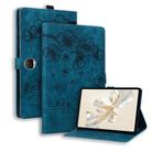 For Honor Pad 9 Cartoon Sakura Cat Embossed Leather Tablet Case(Blue) - 1