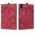 For Honor Pad X9 / X8 Pro Cartoon Sakura Cat Embossed Leather Tablet Case(Red) - 2