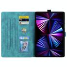 For Honor Pad X9a / X9 Pro Cartoon Sakura Cat Embossed Leather Tablet Case(Green) - 3