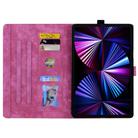 For Honor Pad X9a / X9 Pro Cartoon Sakura Cat Embossed Leather Tablet Case(Rose Red) - 3