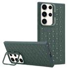 For Samsung Galaxy S24 Ultra 5G Honeycomb Radiating Lens Holder Magsafe Phone Case(Green) - 1