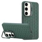 For Samsung Galaxy S24+ 5G Honeycomb Radiating Lens Holder Magsafe Phone Case(Green) - 1