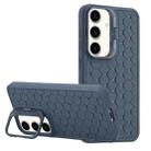 For Samsung Galaxy S24 5G Honeycomb Radiating Lens Holder Magsafe Phone Case(Blue) - 1