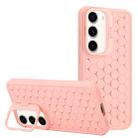 For Samsung Galaxy S23 5G Honeycomb Radiating Lens Holder Magsafe Phone Case(Pink) - 1