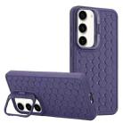 For Samsung Galaxy S23 5G Honeycomb Radiating Lens Holder Magsafe Phone Case(Purple) - 1