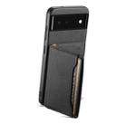 For Google Pixel 6 Calf Texture Card Bag Design Full Coverage Phone Case(Black) - 3