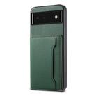 For Google Pixel 6 Calf Texture Card Bag Design Full Coverage Phone Case(Green) - 1