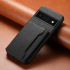 For Google Pixel 6 Pro Calf Texture Card Bag Design Full Coverage Phone Case(Black) - 2