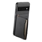 For Google Pixel 6 Pro Calf Texture Card Bag Design Full Coverage Phone Case(Black) - 3