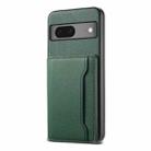 For Google Pixel 7 5G Calf Texture Card Bag Design Full Coverage Phone Case(Green) - 1