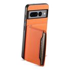 For Google Pixel 7 Pro 5G Calf Texture Card Bag Design Full Coverage Phone Case(Orange) - 3