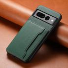 For Google Pixel 7 Pro 5G Calf Texture Card Bag Design Full Coverage Phone Case(Green) - 2
