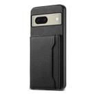 For Google Pixel 8 Calf Texture Card Bag Design Full Coverage Phone Case(Black) - 1