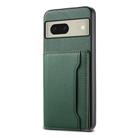 For Google Pixel 8 Calf Texture Card Bag Design Full Coverage Phone Case(Green) - 1