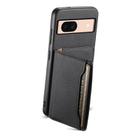 For Google Pixel 8a Calf Texture Card Bag Design Full Coverage Phone Case(Black) - 3