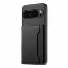 For Google Pixel 10 Pro / 10 Calf Texture Card Bag Design Full Coverage Phone Case(Black) - 1
