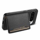 For Google Pixel 10 Pro XL Calf Texture Card Bag Design Full Coverage Phone Case(Black) - 3