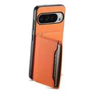 For Google Pixel 10 Pro XL Calf Texture Card Bag Design Full Coverage Phone Case(Orange) - 2