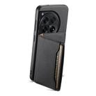 For OnePlus Ace 3 Calf Texture Card Bag Design Full Coverage Phone Case(Black) - 3