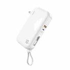 TOTU PB-7-L 10000mAh 22.5W AC Fast Charging Power Bank with Cable(White) - 1
