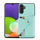 For Samsung Galaxy A24 Crossbody Zipper Card Bag RFID Anti-theft Phone Case(Mint Green) - 1