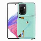 For Samsung Galaxy A52 / A52s Crossbody Zipper Card Bag RFID Anti-theft Phone Case(Mint Green) - 1