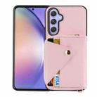 For Samsung Galaxy A54 Crossbody Zipper Card Bag RFID Anti-theft Phone Case(Pink) - 1