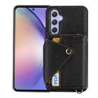 For Samsung Galaxy A35 Crossbody Zipper Card Bag RFID Anti-theft Phone Case(Black) - 1