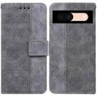 For Google Pixel 8a Geometric Embossed Leather Phone Case(Grey) - 1