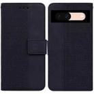 For Google Pixel 8a Geometric Embossed Leather Phone Case(Black) - 1
