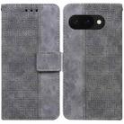 For Google Pixel 9a Geometric Embossed Leather Phone Case(Grey) - 1