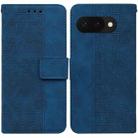 For Google Pixel 9a Geometric Embossed Leather Phone Case(Blue) - 1