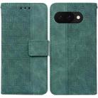 For Google Pixel 9a Geometric Embossed Leather Phone Case(Green) - 1