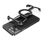 For iPhone 12 Pro Max MagSafe Magnetic Frameless Holder Phone Case(Black) - 1