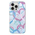 For iPhone 15 Pro Max Colorful Pattern TPU + PC Phone Case(Heart) - 1