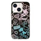 For iPhone 14 Colorful Pattern TPU + PC Phone Case(Graffiti Angel) - 1