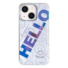 For iPhone 14 Colorful Pattern TPU + PC Phone Case(HELLO) - 1